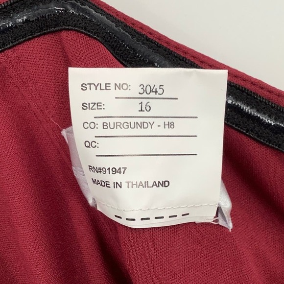 NEW! Dessy Collection Size 16 Spaghetti Strap Jumpsuit Burgundy $263 msrp J1-12 - Picture 6 of 10